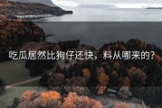吃瓜居然比狗仔还快，料从哪来的？