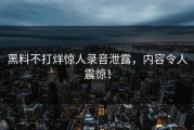 黑料不打烊惊人录音泄露，内容令人震惊！