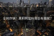 全网炸锅！黑料网猛料背后有猫腻？