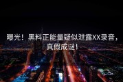 曝光！黑料正能量疑似泄露XX录音，真假成谜！