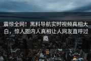 震惊全网！黑料导航实时视频真相大白，惊人圈内人真相让人网友直呼过瘾