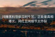 网曝黑料导航实时专区，正能量真相曝光，网红丑闻细节太炸裂