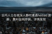 业内人士在夜深人静时遭遇heiliao 迷醉，黑料全网炸锅，详情发现