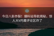 今日八卦炸裂！爆料站导航揭秘，惊人大V内幕评论区炸了