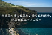 网曝黑料社今晚黑料，独家真相曝光，明星丑闻真相让人瞠目