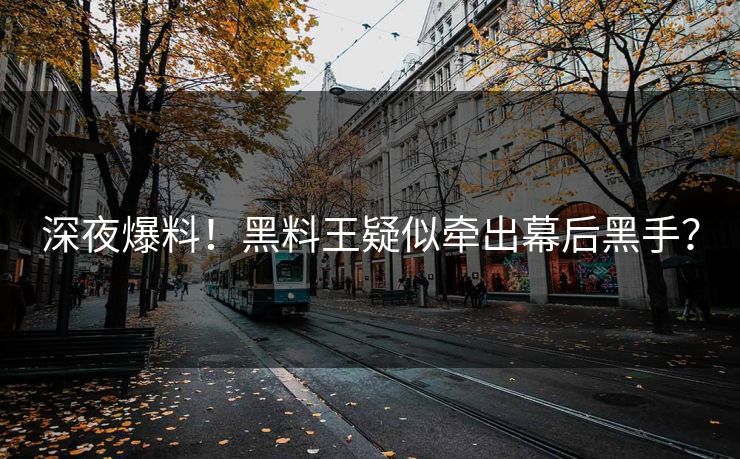 深夜爆料！黑料王疑似牵出幕后黑手？