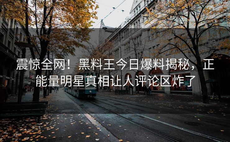 震惊全网！黑料王今日爆料揭秘，正能量明星真相让人评论区炸了